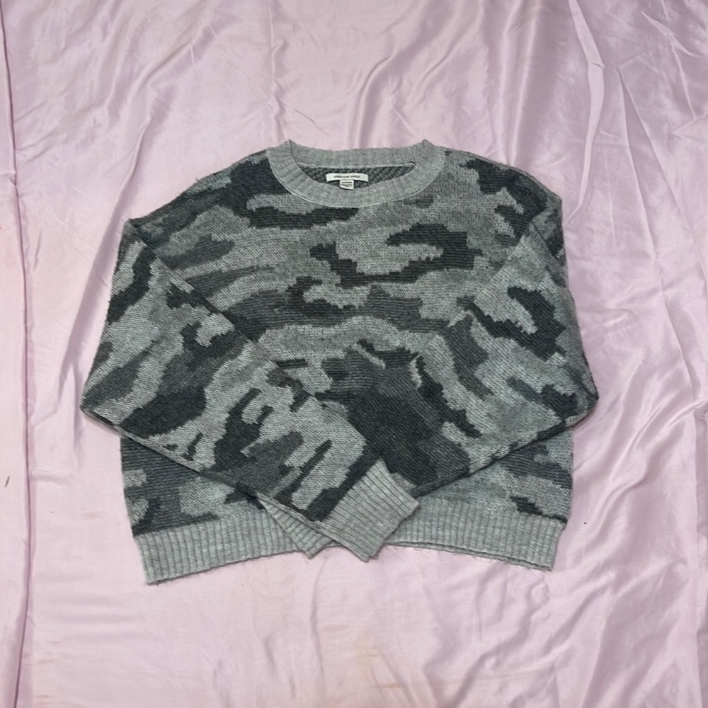 American eagle sweater, XS, light gray and dark gray